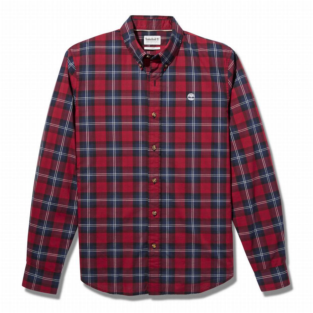 Timberland Eastham River Tartan Gömlek Erkek Kırmızı | TR-1485L