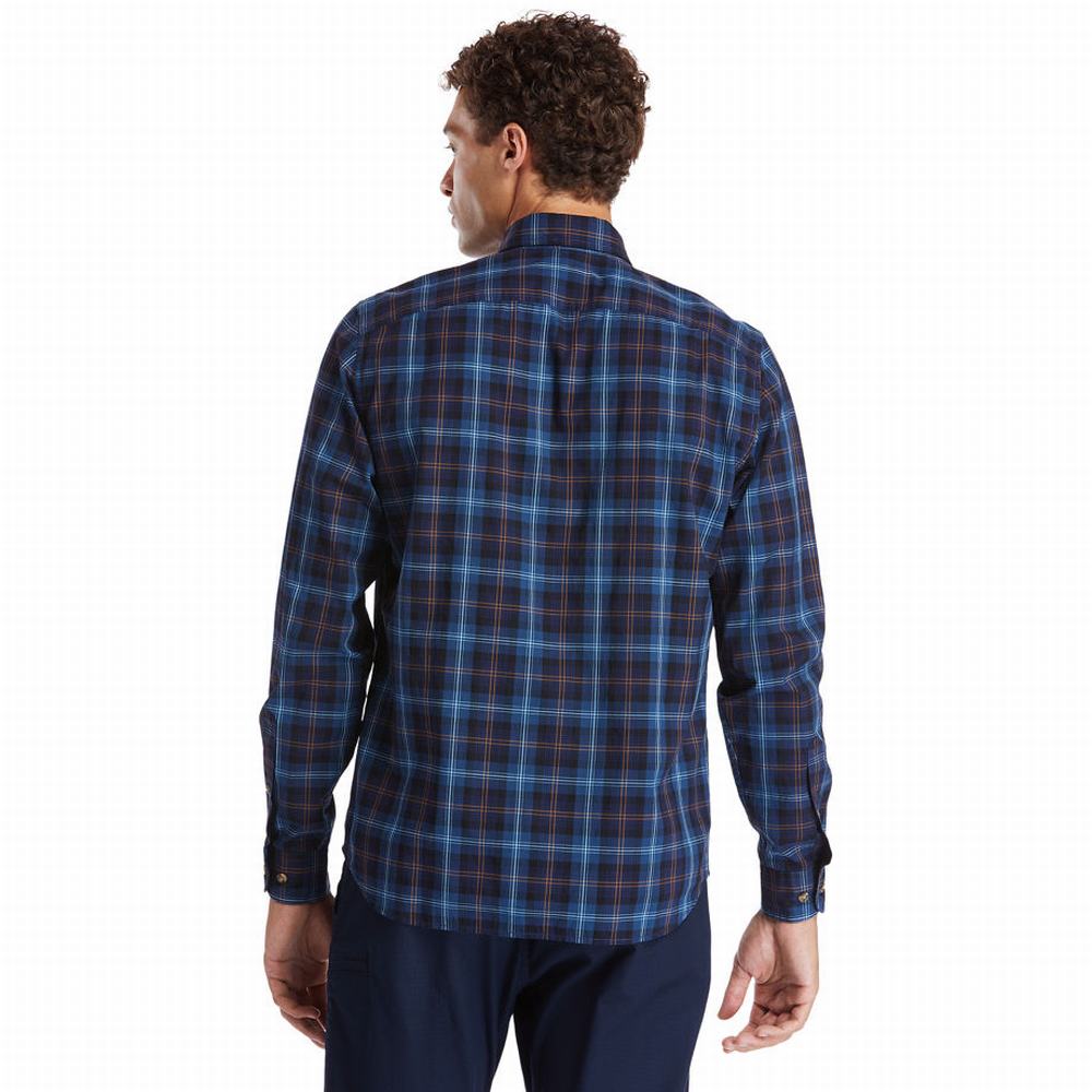 Timberland Eastham River Tartan Gömlek Erkek Mavi | TR-3196X