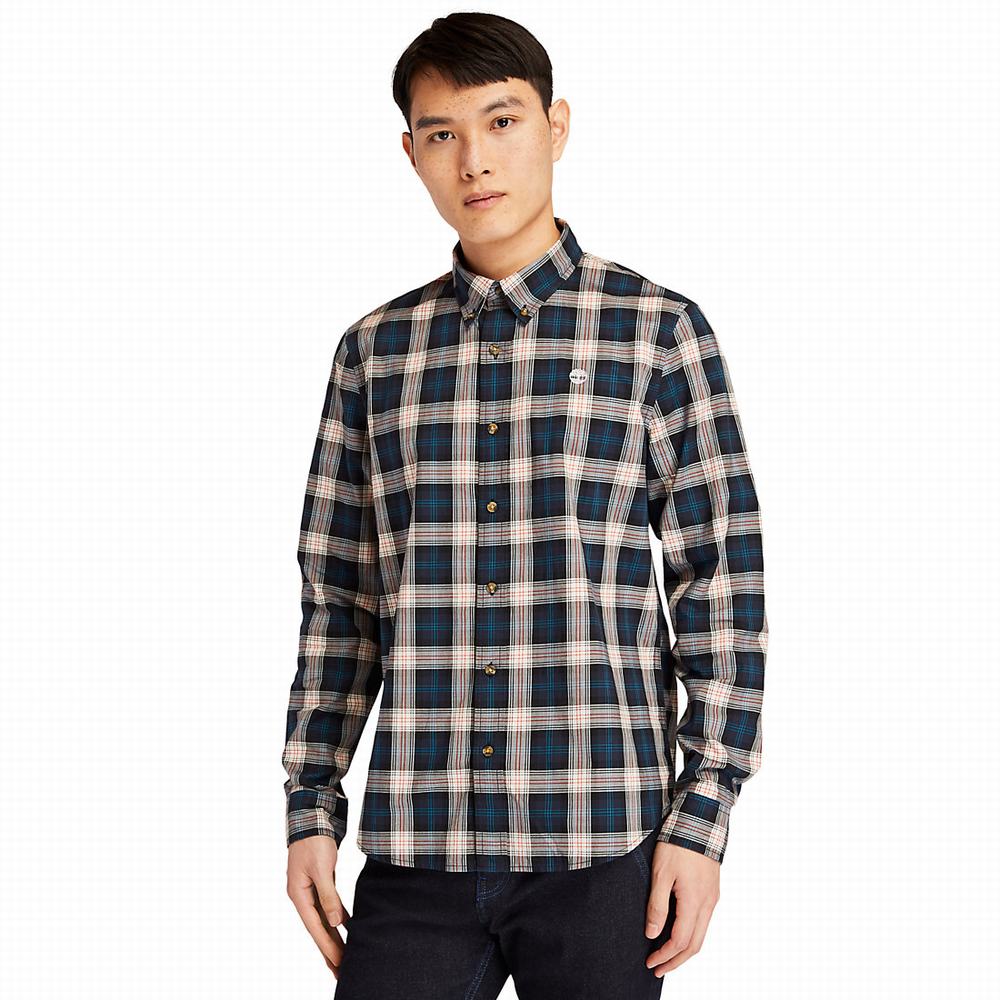 Timberland Eastham River Tartan Gömlek Erkek Lacivert | TR-4819X