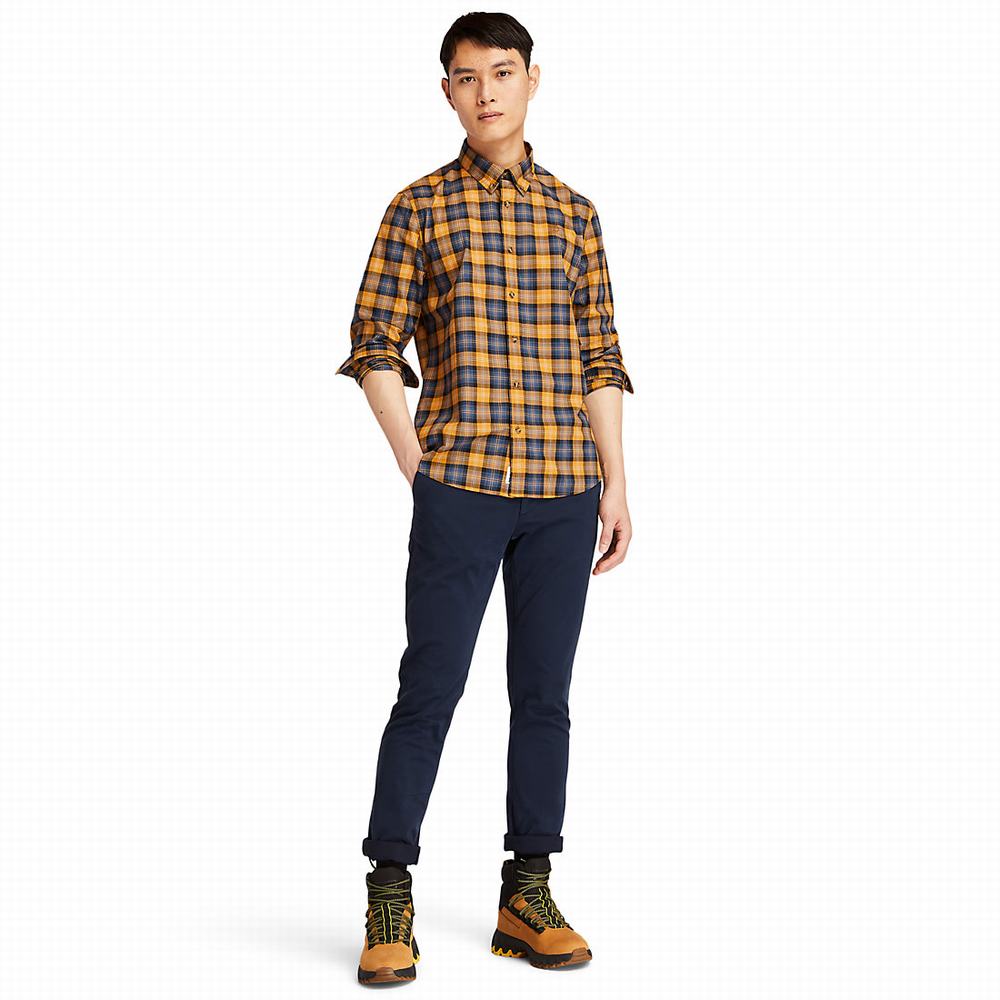 Timberland Eastham River Tartan Gömlek Erkek Sarı | TR-6821J
