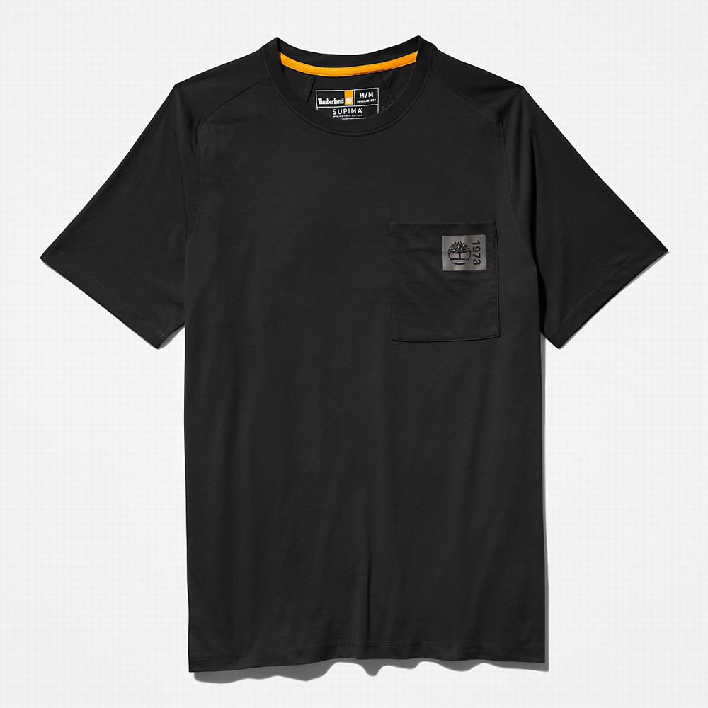 Timberland Eco-Ready Supima® Pamuklu TimberFresh™ Tişört Erkek Siyah | TR-4735W