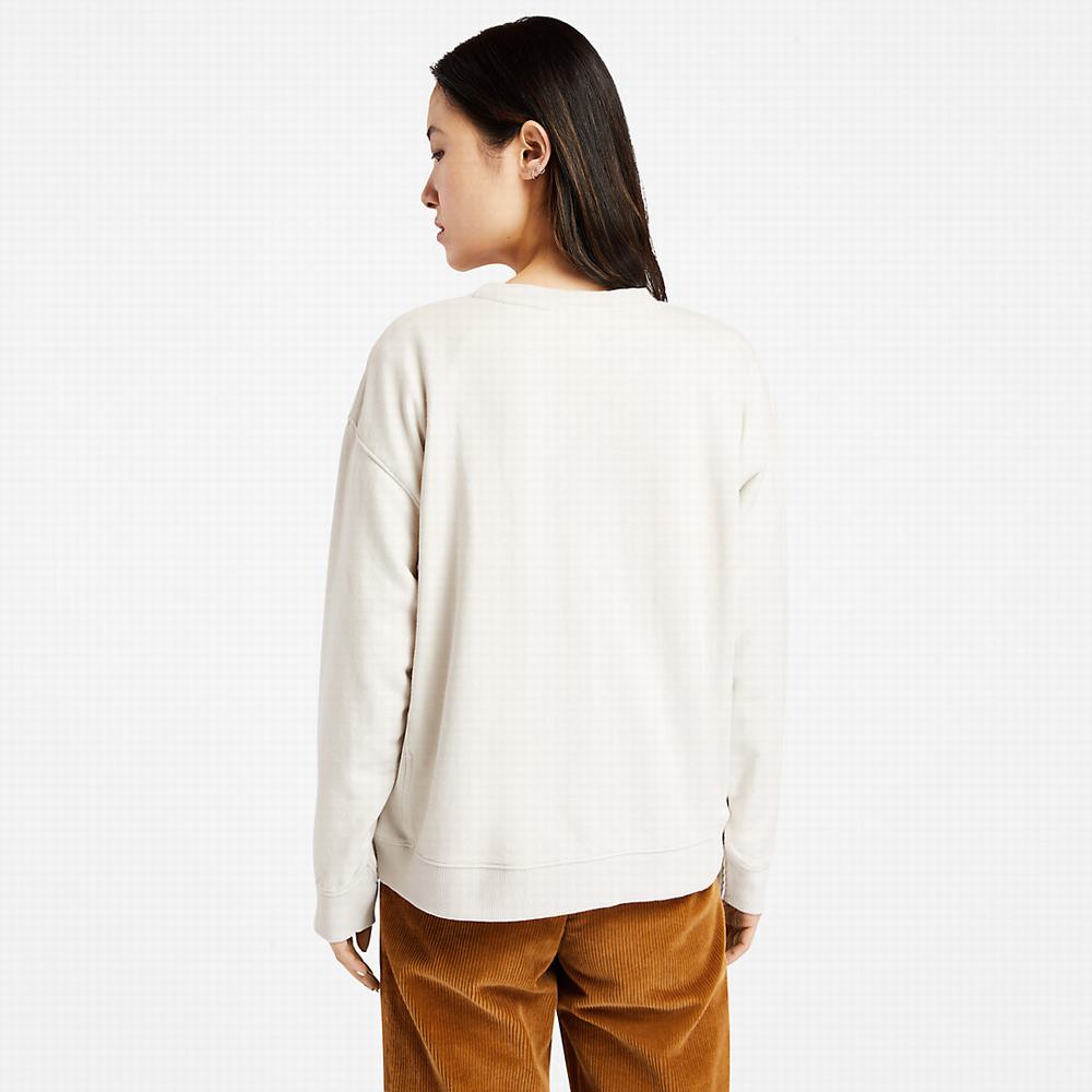 Timberland Ecoriginal Corduroy Logo Tişörtü Kadın Beyaz | TR-4769K