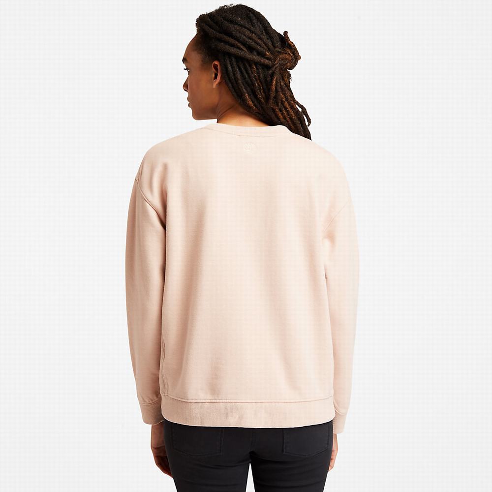 Timberland Ecoriginal Corduroy Logo Tişörtü Kadın Açık Pembe | TR-6831J