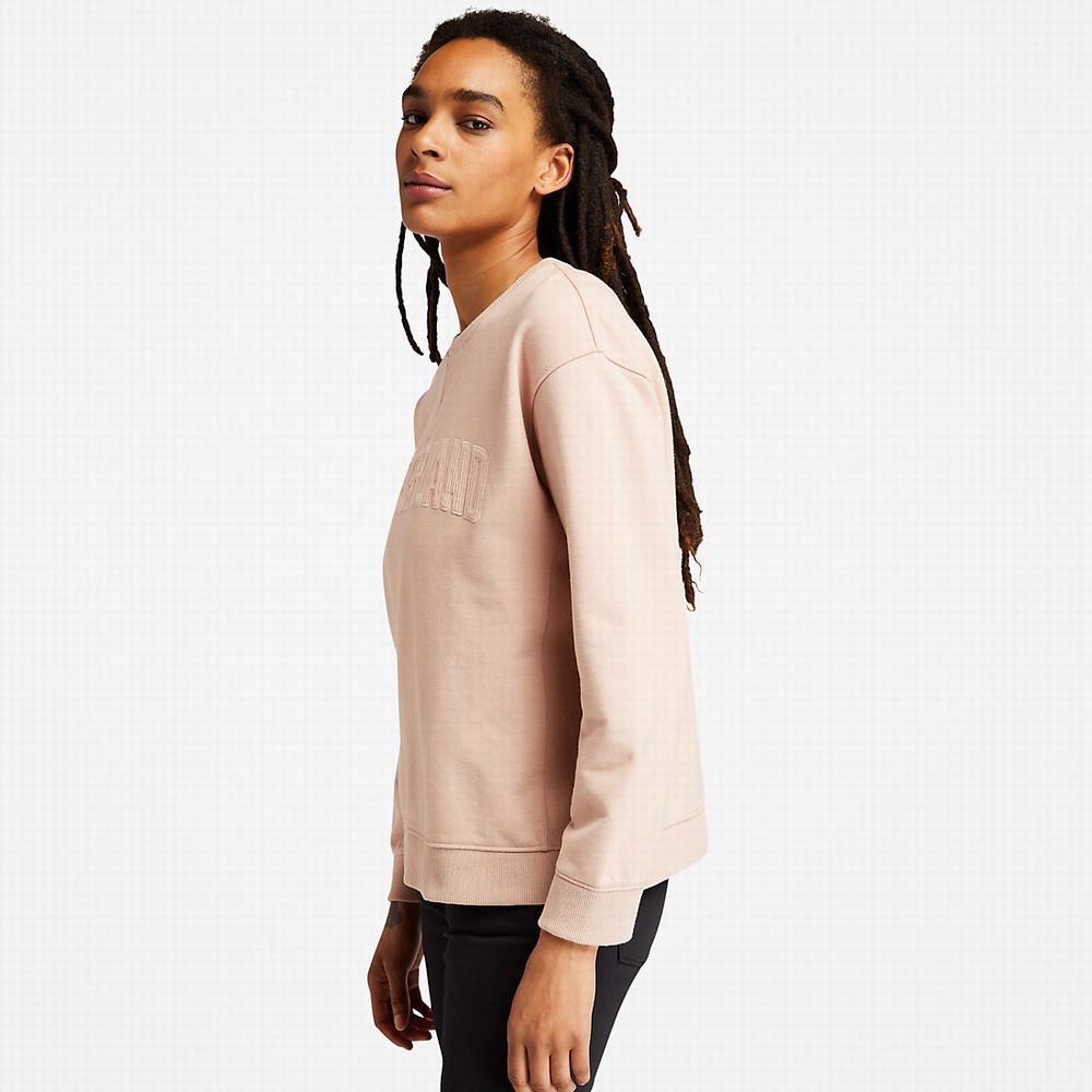 Timberland Ecoriginal Corduroy Logo Tişörtü Kadın Açık Pembe | TR-6831J