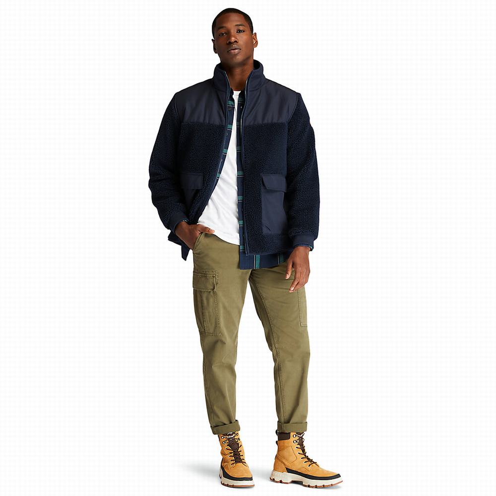 Timberland Ecoriginal Faux-shearling Fleece Ceket Erkek Lacivert | TR-9513J