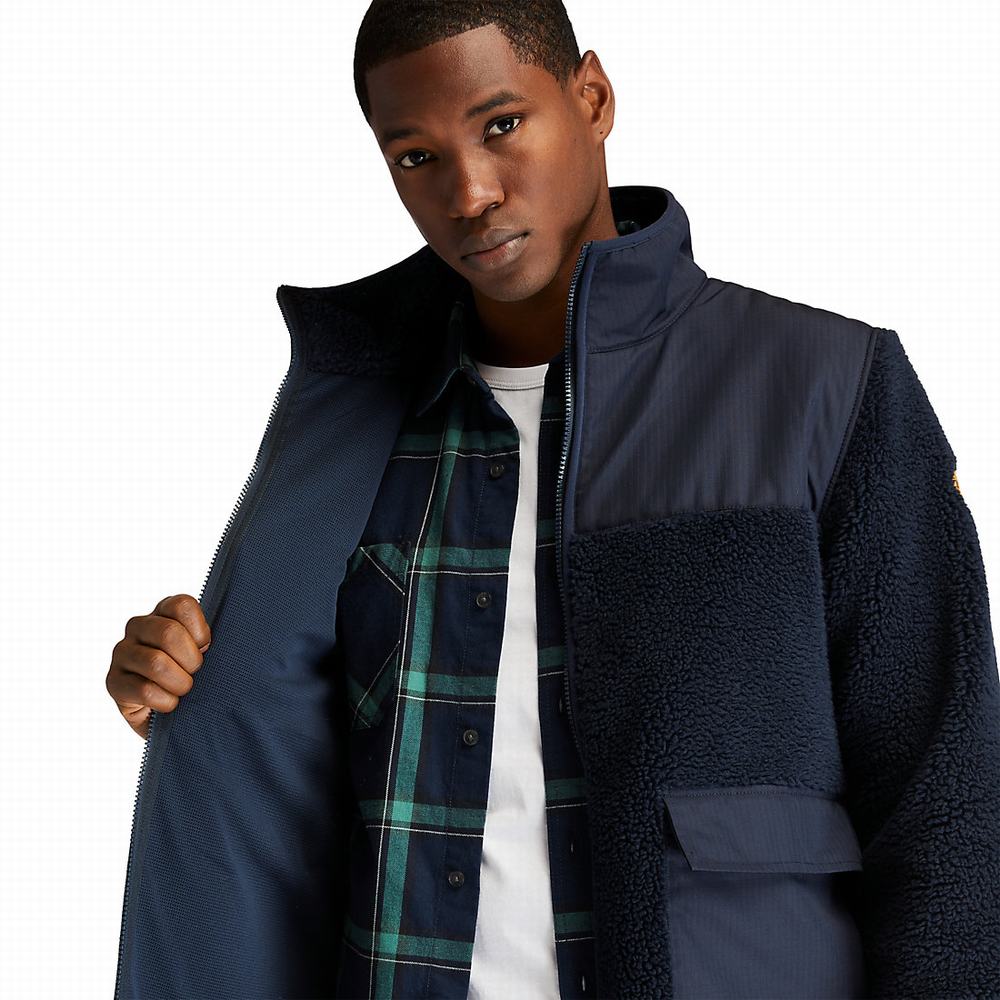 Timberland Ecoriginal Faux-shearling Fleece Ceket Erkek Lacivert | TR-9513J