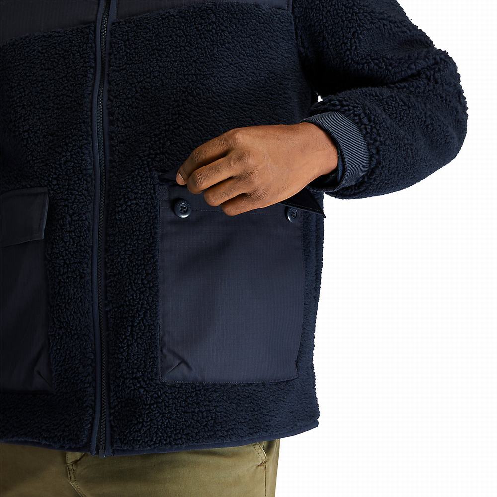 Timberland Ecoriginal Faux-shearling Fleece Ceket Erkek Lacivert | TR-9513J