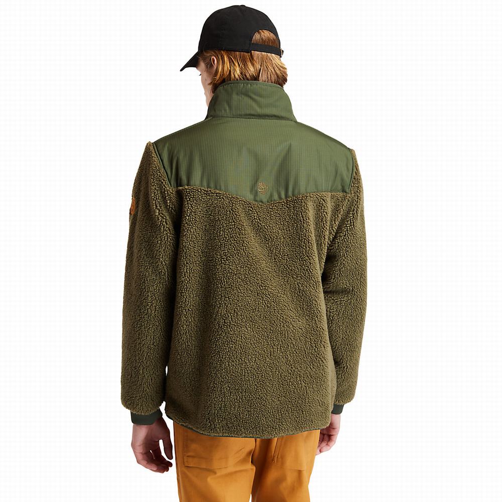 Timberland Ecoriginal Faux-shearling Fleece Ceket Erkek Koyu Yeşil | TR-9634H