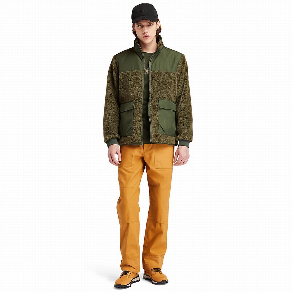 Timberland Ecoriginal Faux-shearling Fleece Ceket Erkek Koyu Yeşil | TR-9634H