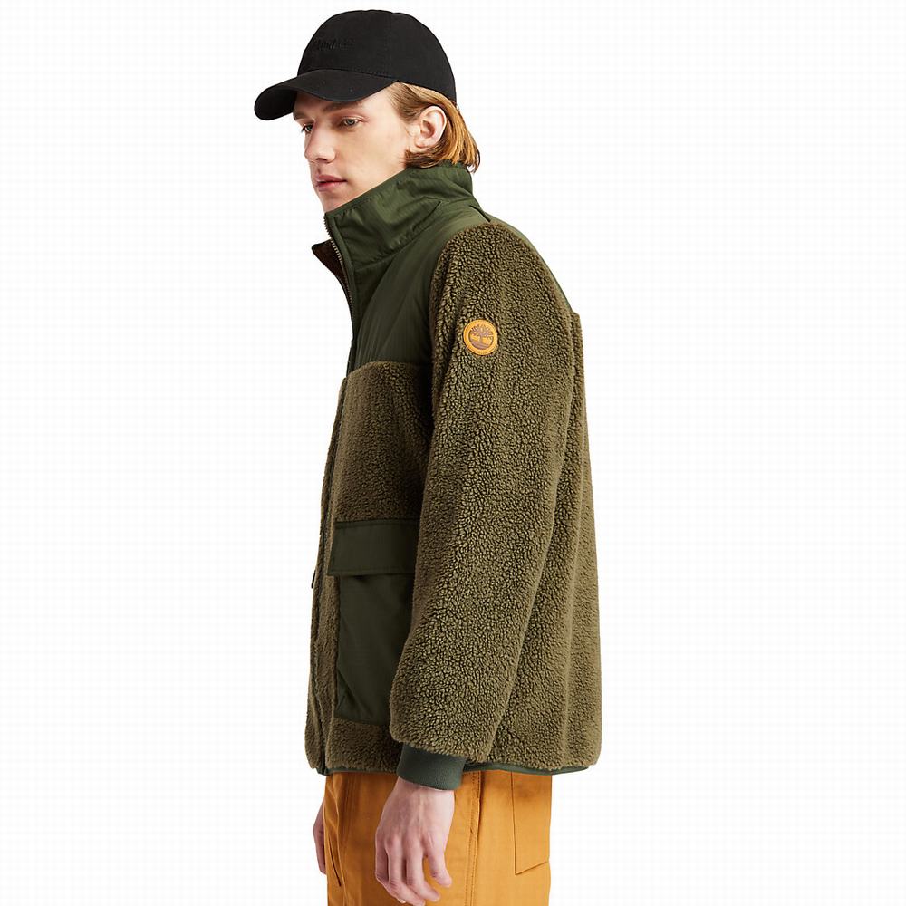 Timberland Ecoriginal Faux-shearling Fleece Ceket Erkek Koyu Yeşil | TR-9634H