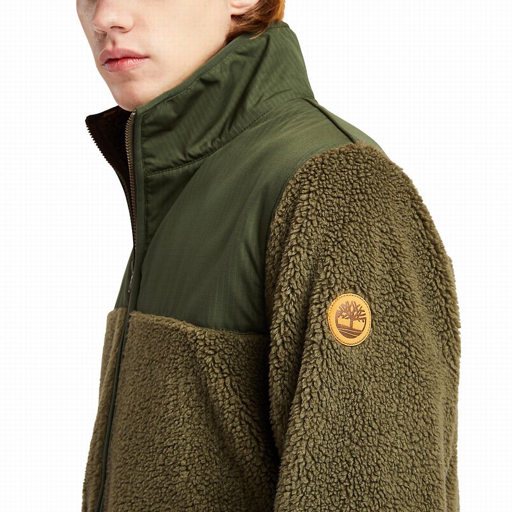 Timberland Ecoriginal Faux-shearling Fleece Ceket Erkek Koyu Yeşil | TR-9634H