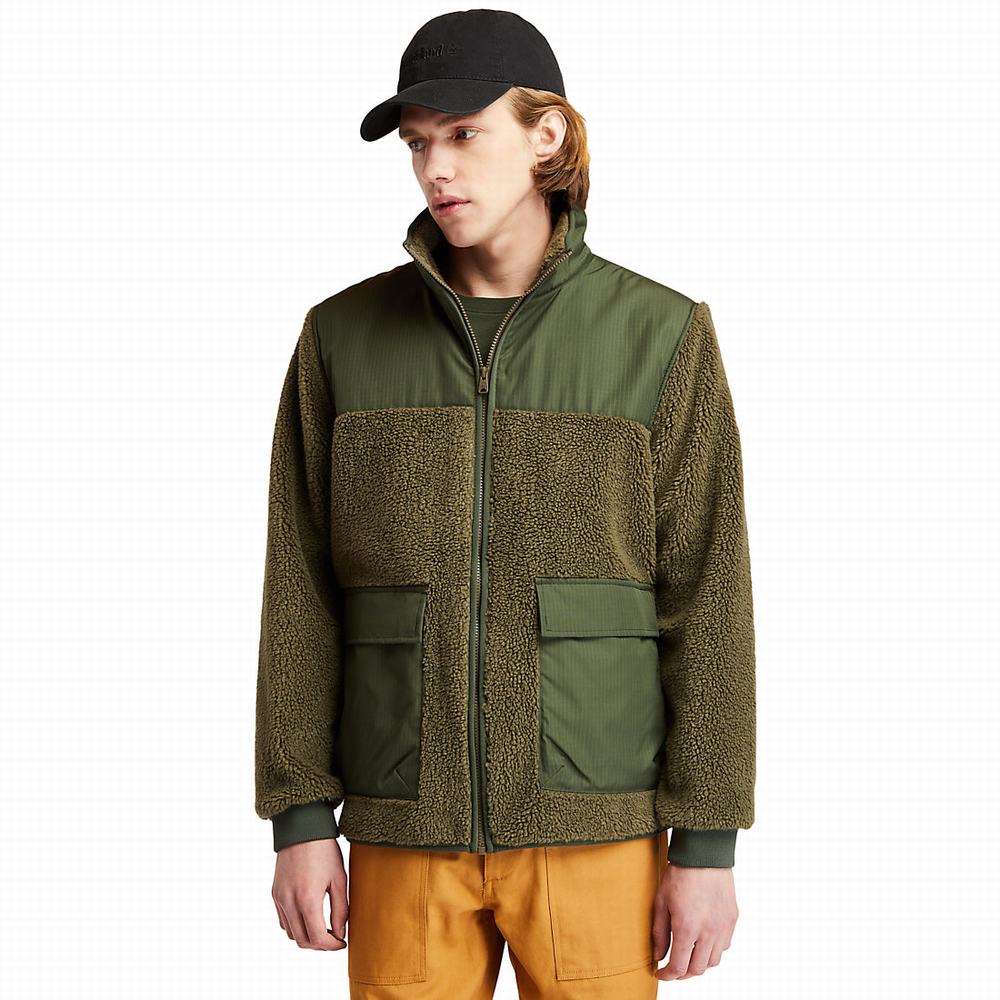 Timberland Ecoriginal Faux-shearling Fleece Ceket Erkek Koyu Yeşil | TR-9634H