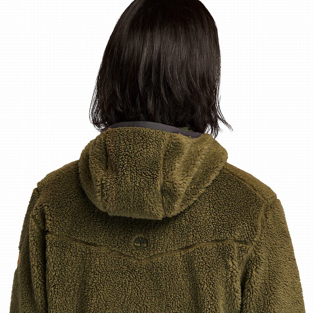 Timberland Ecoriginal Reversible Fleece Ceket Erkek Koyu Yeşil | TR-5417T
