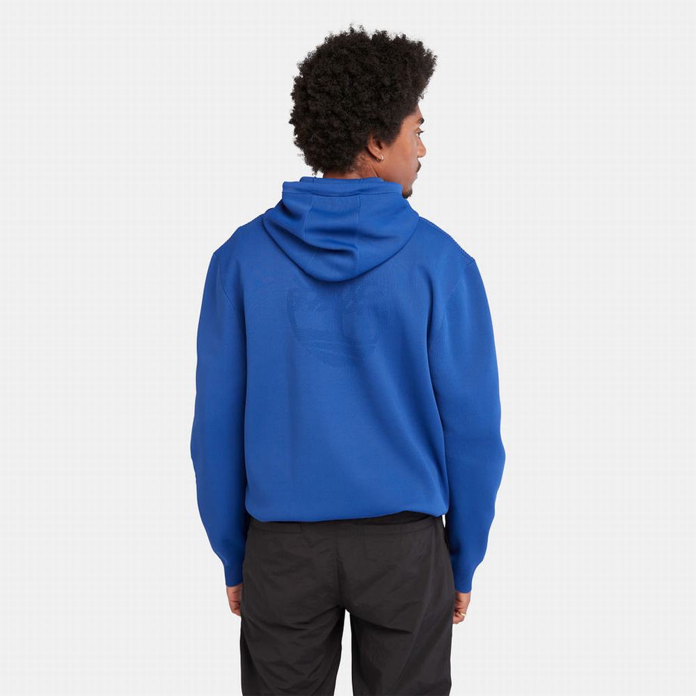 Timberland Engineered Half-zip Kapüşonlu Sweatshirt Erkek Koyu Mavi | TR-7621Z