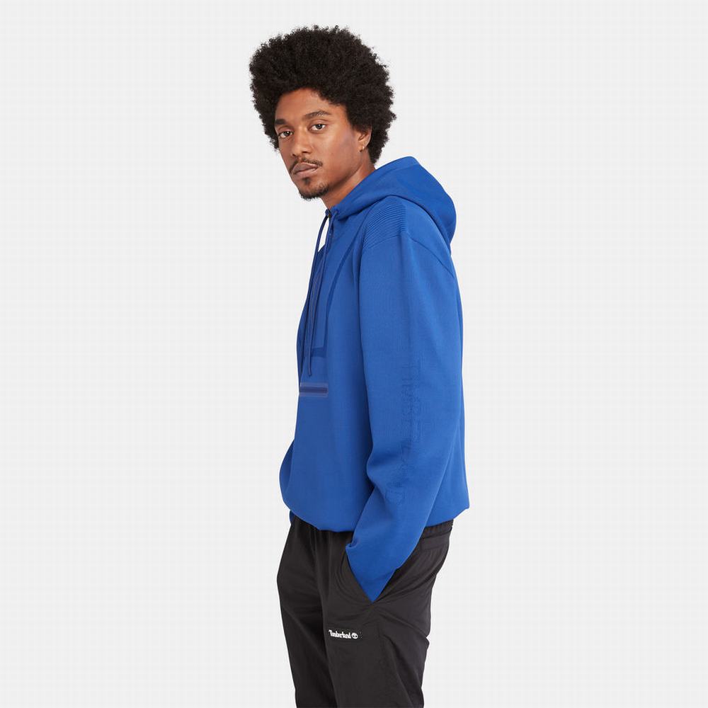 Timberland Engineered Half-zip Kapüşonlu Sweatshirt Erkek Koyu Mavi | TR-7621Z