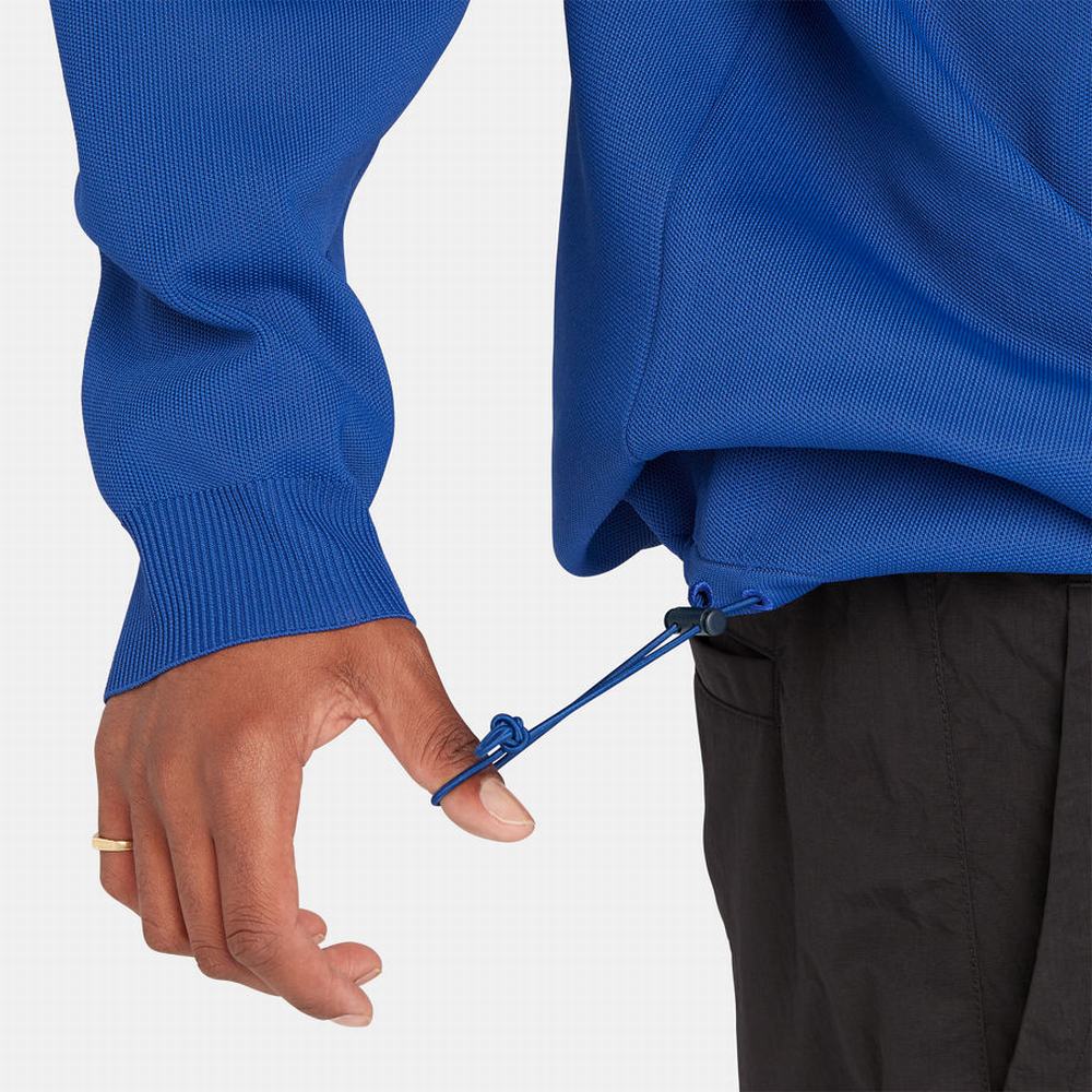 Timberland Engineered Half-zip Kapüşonlu Sweatshirt Erkek Koyu Mavi | TR-7621Z