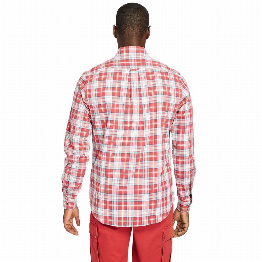 Timberland Essential Check Gömlek Erkek Kırmızı | TR-2389K