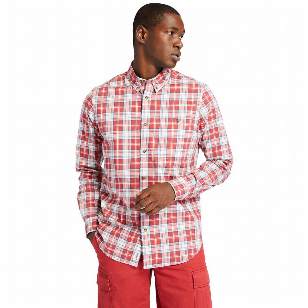 Timberland Essential Check Gömlek Erkek Kırmızı | TR-2389K