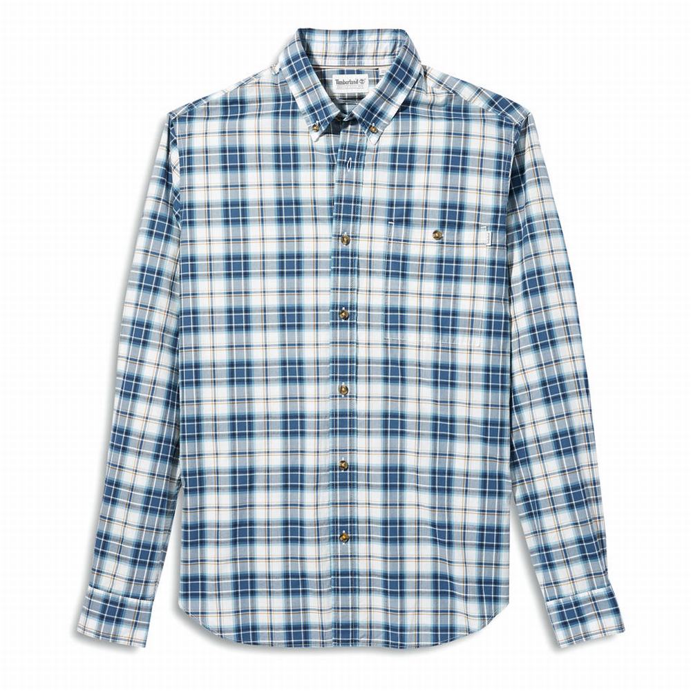 Timberland Essential Check Gömlek Erkek Mavi | TR-6538Z
