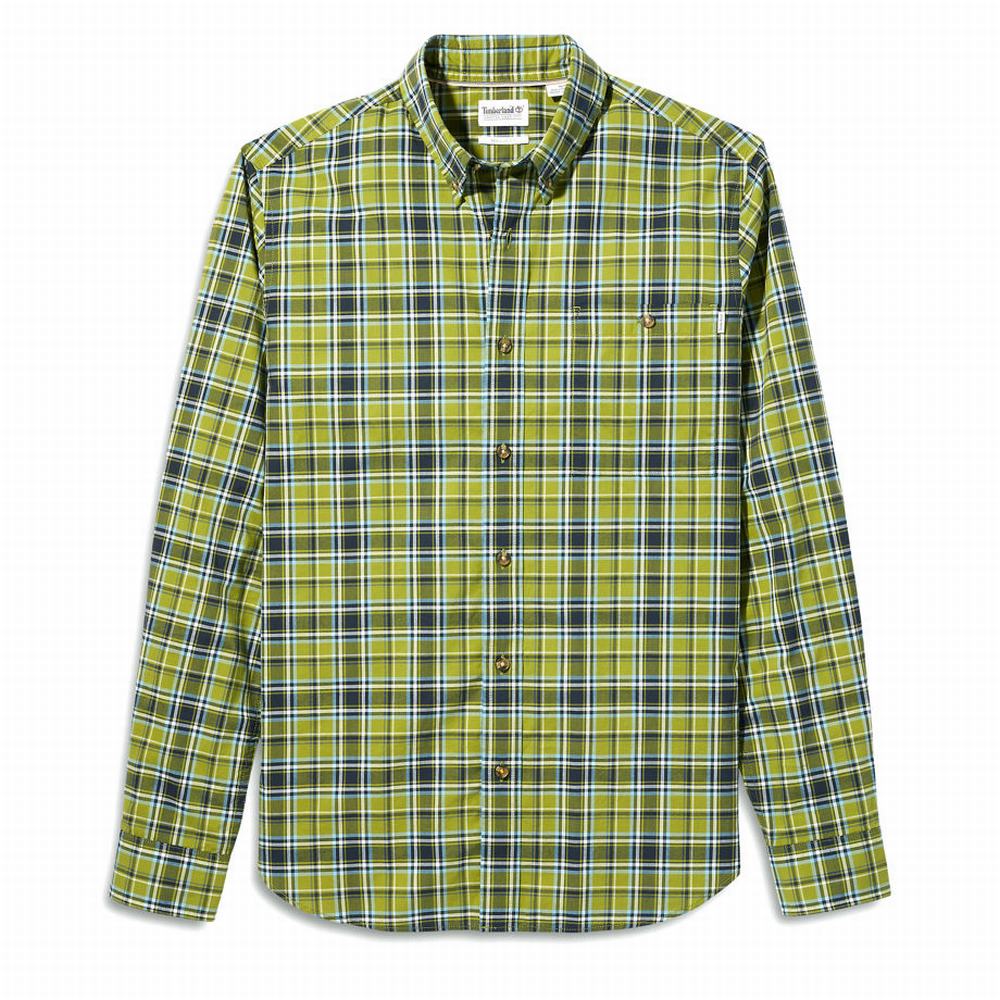 Timberland Essential Check Gömlek Erkek Yeşil | TR-7326X