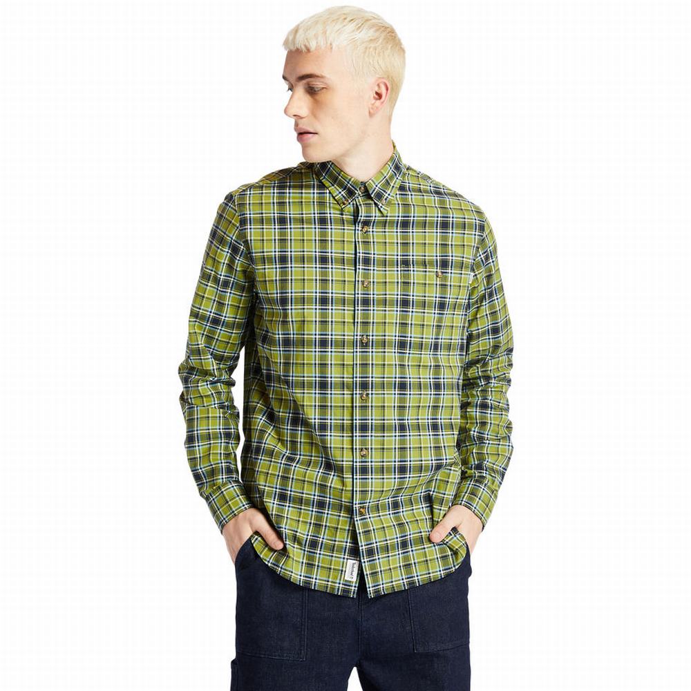 Timberland Essential Check Gömlek Erkek Yeşil | TR-7326X