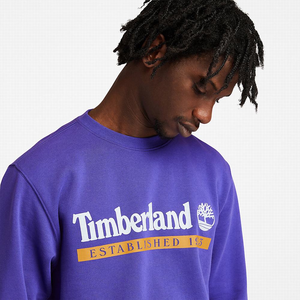 Timberland Established 1973 Crew Tişörtü Erkek Koyu Mavi | TR-4658X