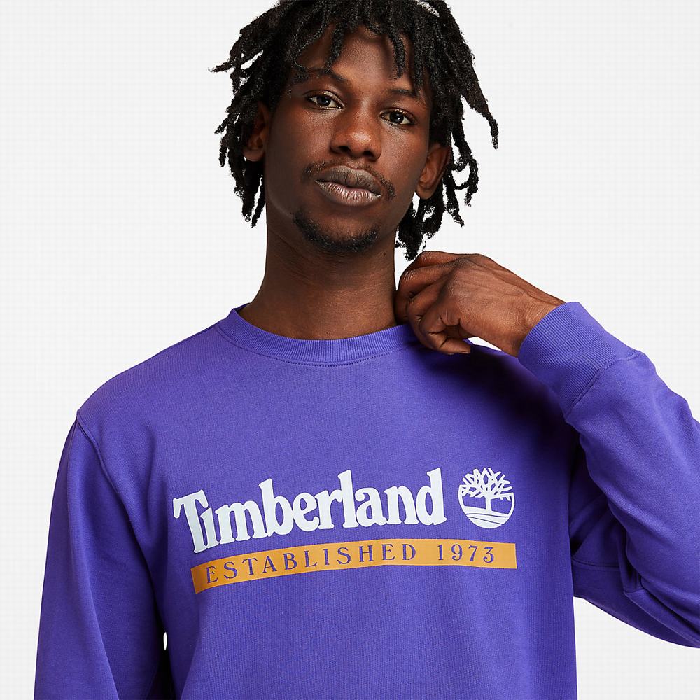 Timberland Established 1973 Crew Tişörtü Erkek Koyu Mavi | TR-4658X