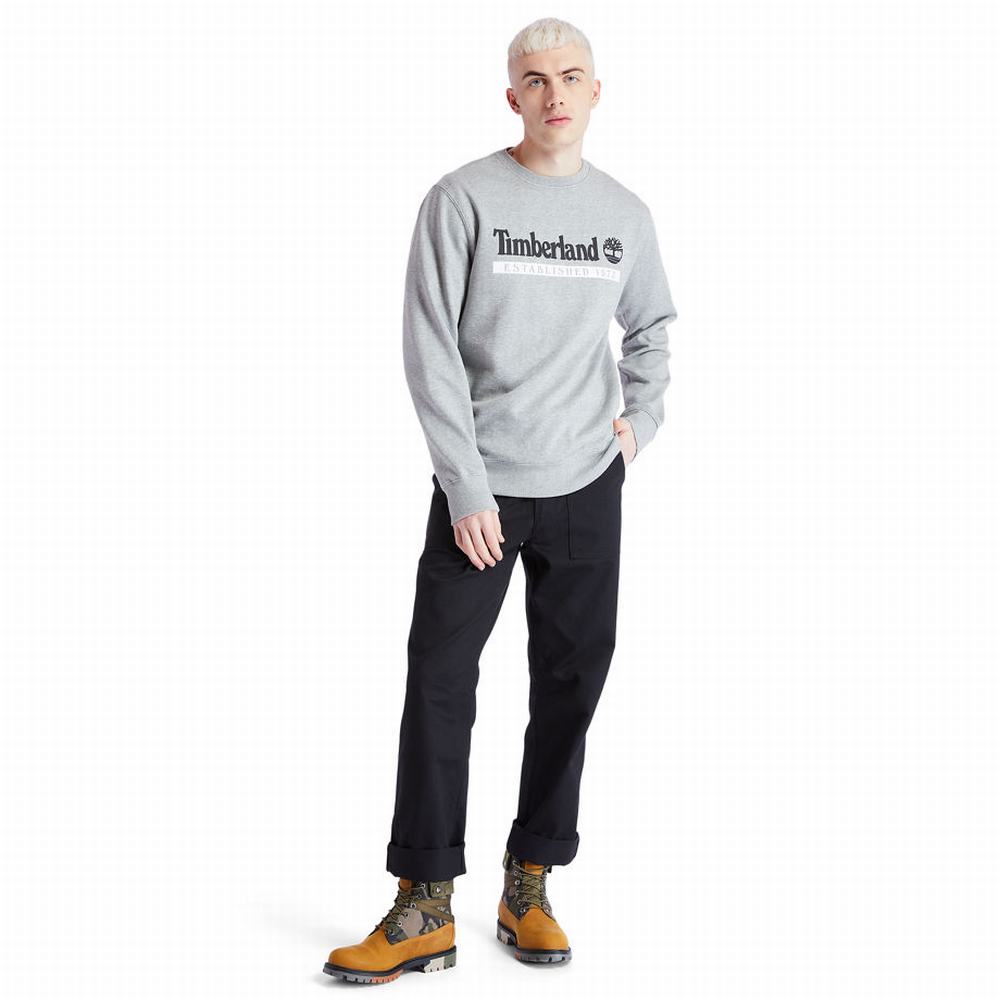 Timberland Established 1973 Crew Tişörtü Erkek Gri | TR-7823L