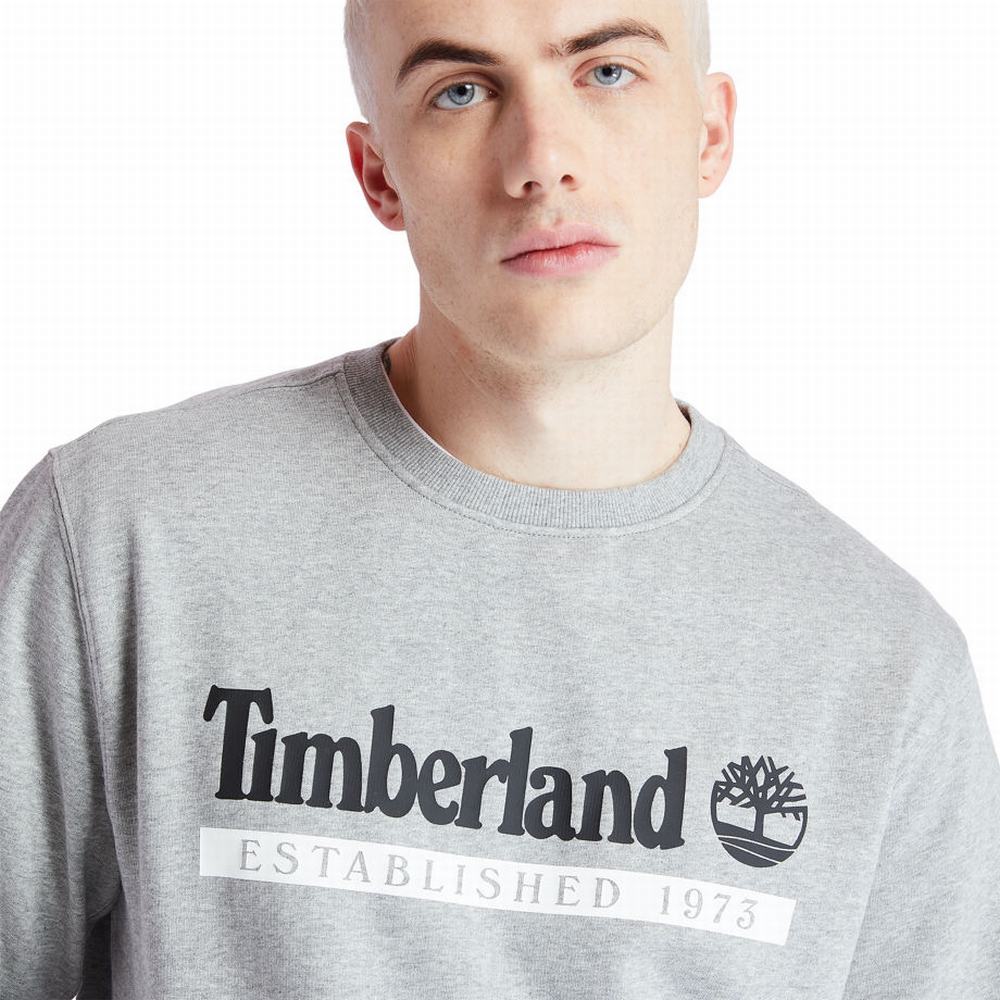 Timberland Established 1973 Crew Tişörtü Erkek Gri | TR-7823L