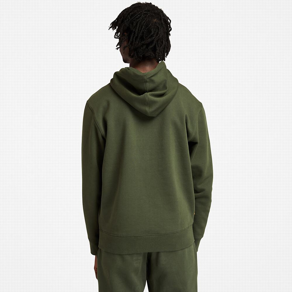 Timberland Established 1973 Kapüşonlu Sweatshirt Erkek Koyu Yeşil | TR-2674W