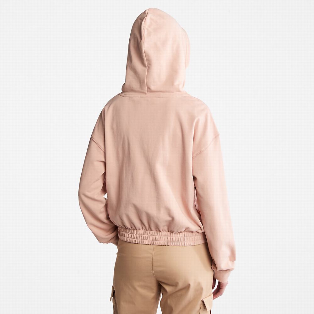 Timberland Established 1973 Logo Kapüşonlu Sweatshirt Kadın Pembe | TR-2014W