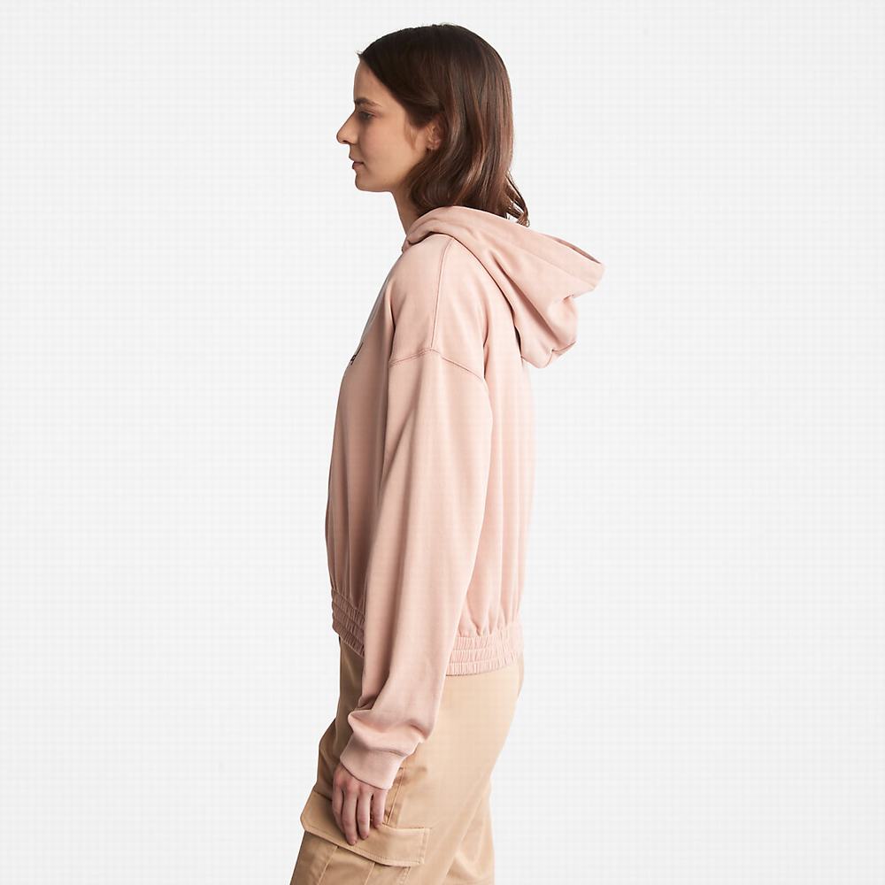 Timberland Established 1973 Logo Kapüşonlu Sweatshirt Kadın Pembe | TR-2014W