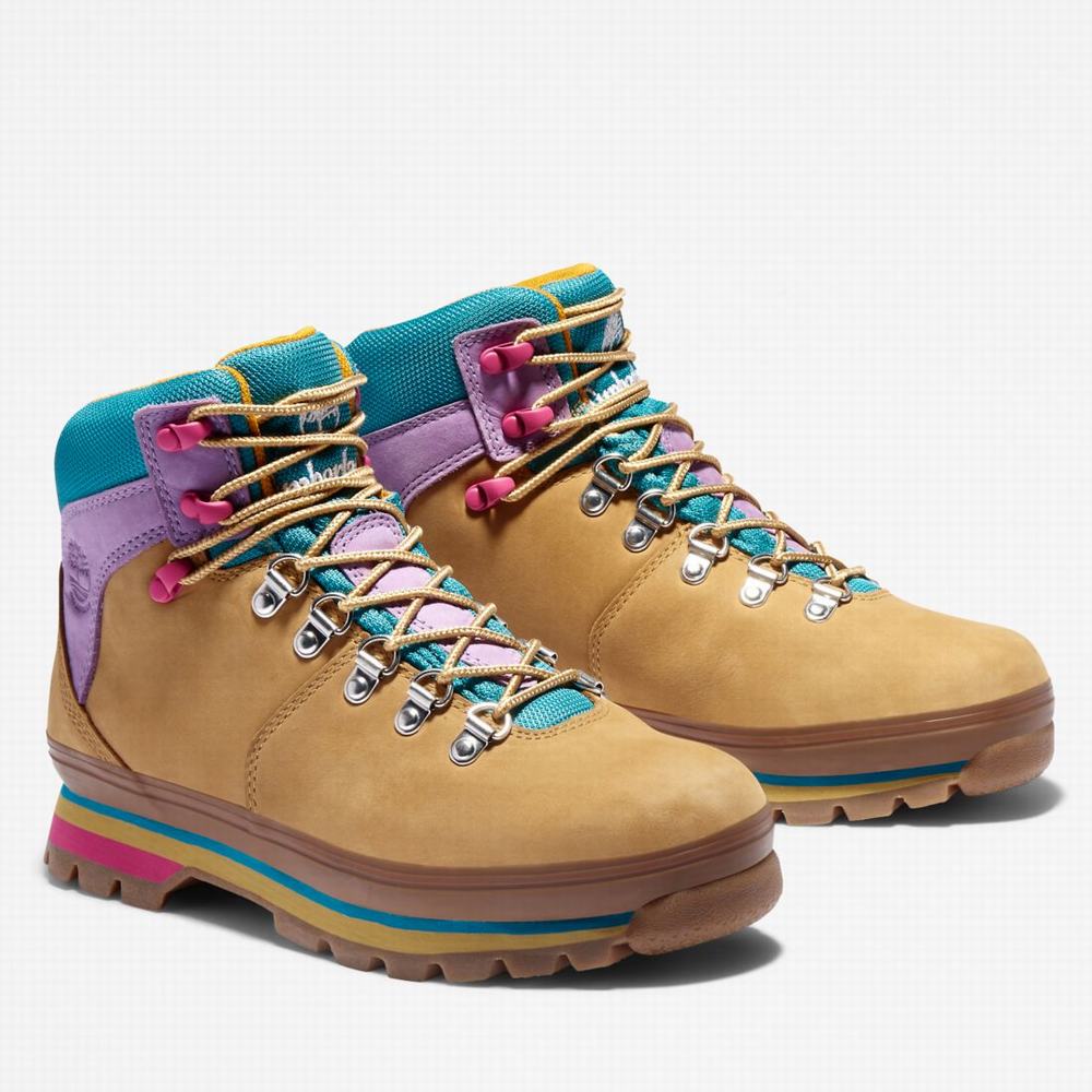 Timberland Euro Hiker Mixed-Media Waterproof Yürüyüş Botu Kadın Kahverengi | TR-6143N