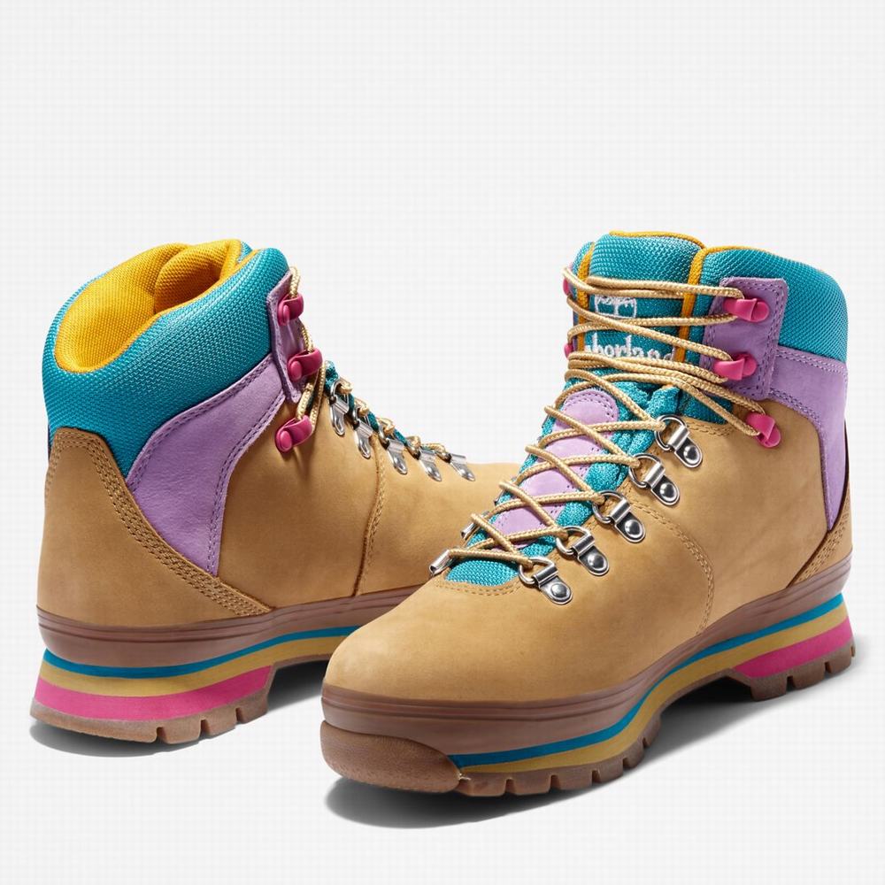 Timberland Euro Hiker Mixed-Media Waterproof Yürüyüş Botu Kadın Kahverengi | TR-6143N