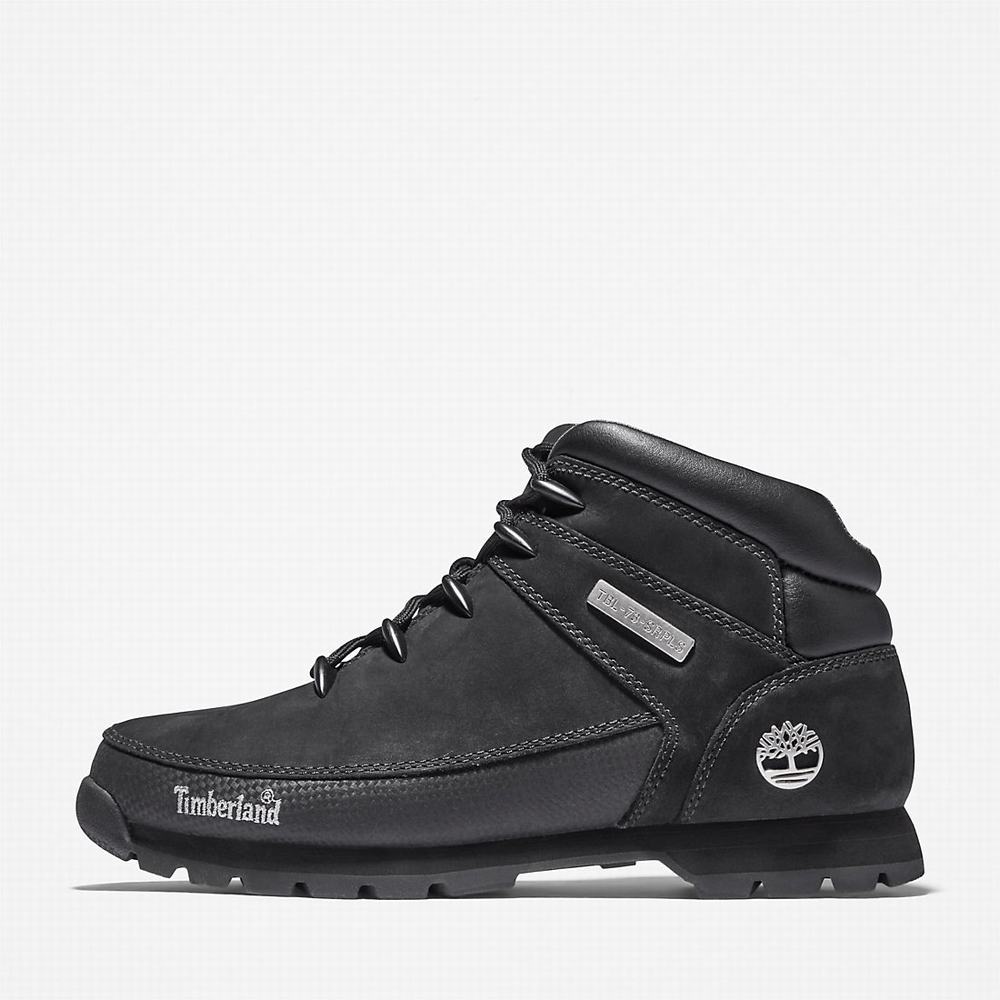 Timberland Euro Sprint Mid Hiker Yürüyüş Botu Erkek Siyah | TR-0756A
