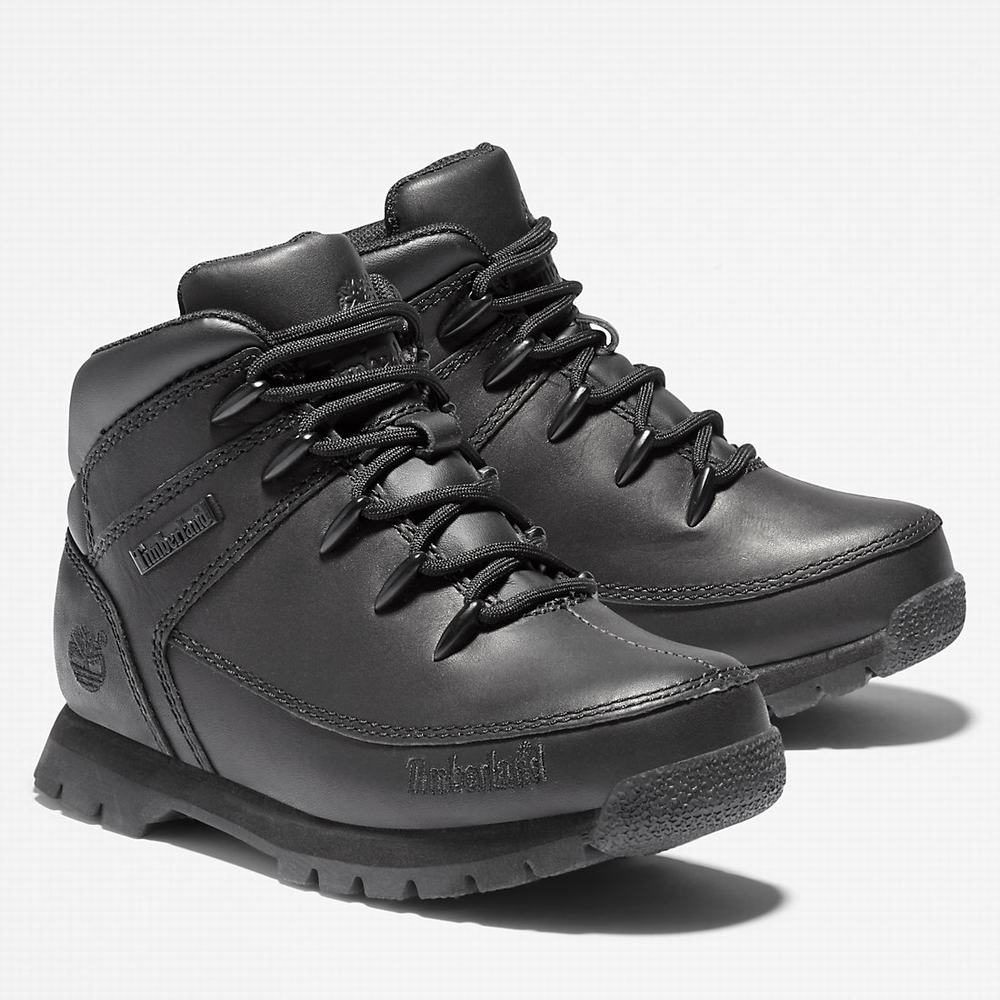 Timberland Euro Sprint Mid Hiker Yürüyüş Botu Çocuk Siyah | TR-0874J