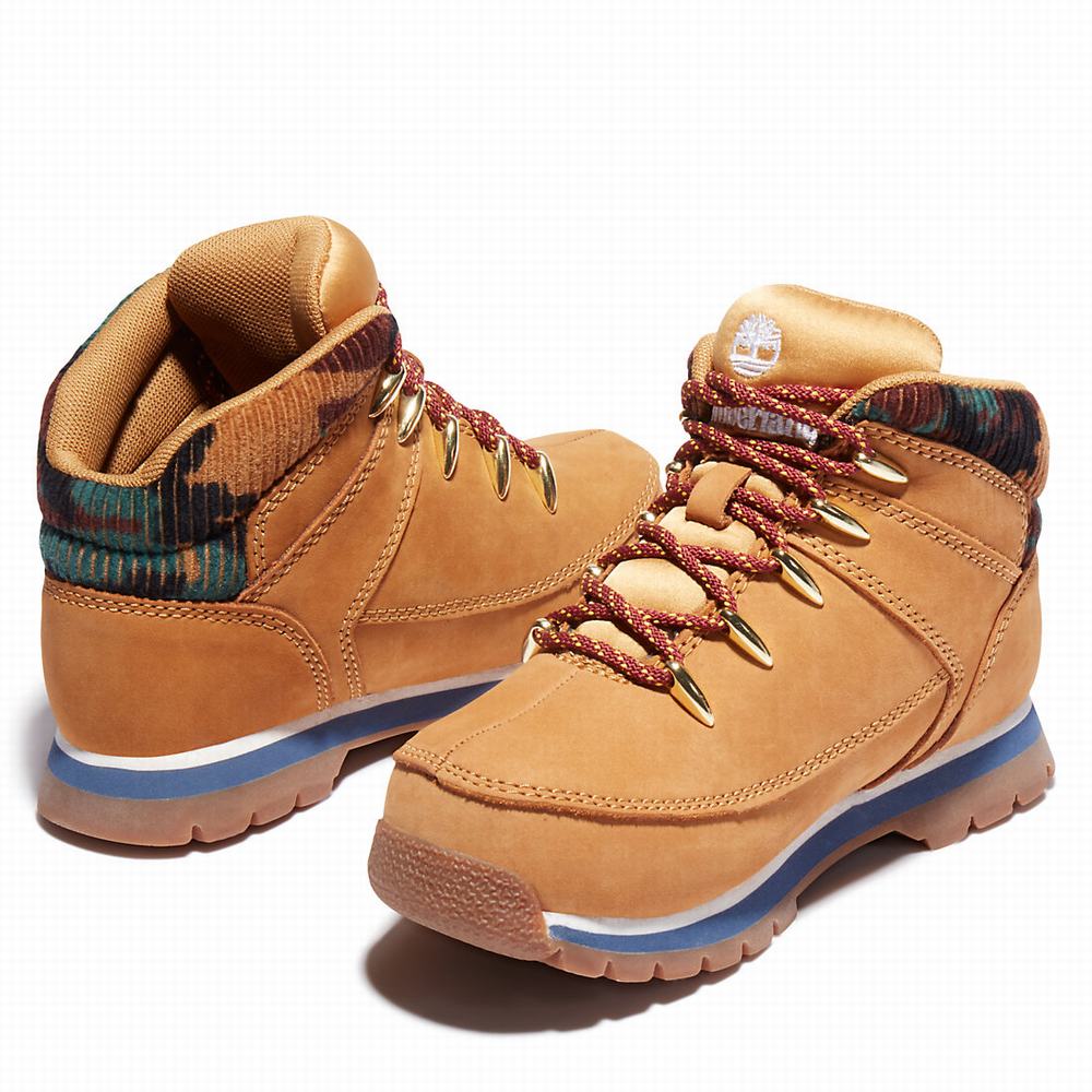 Timberland Euro Sprint Mid Hiker Yürüyüş Botu Çocuk Sarı | TR-2509L