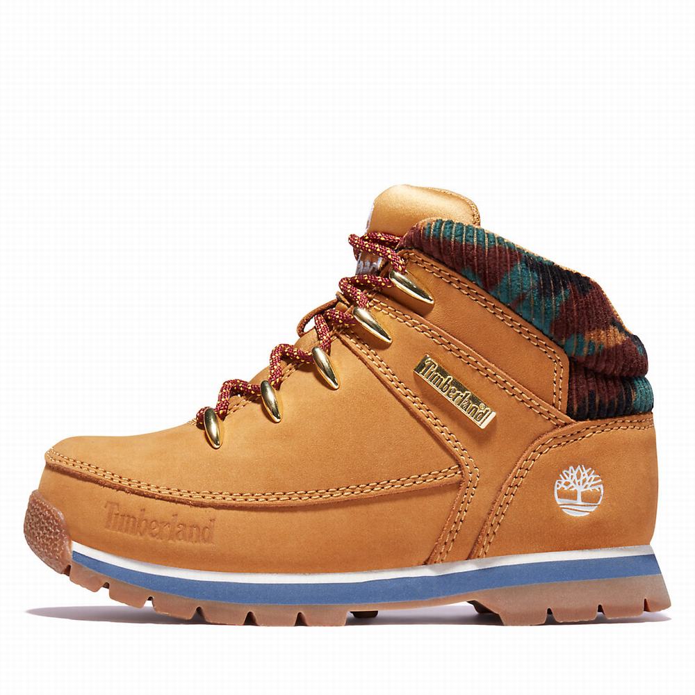 Timberland Euro Sprint Mid Hiker Yürüyüş Botu Çocuk Sarı | TR-2509L