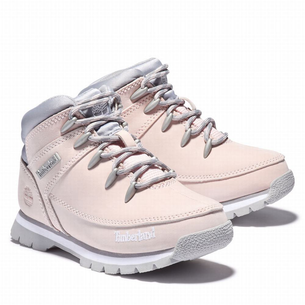 Timberland Euro Sprint Mid Hiker Yürüyüş Botu Çocuk Pembe | TR-2635V
