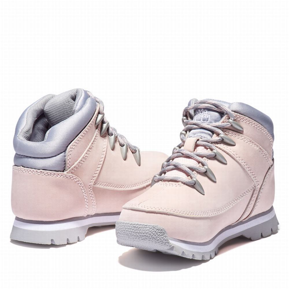 Timberland Euro Sprint Mid Hiker Yürüyüş Botu Çocuk Pembe | TR-2635V