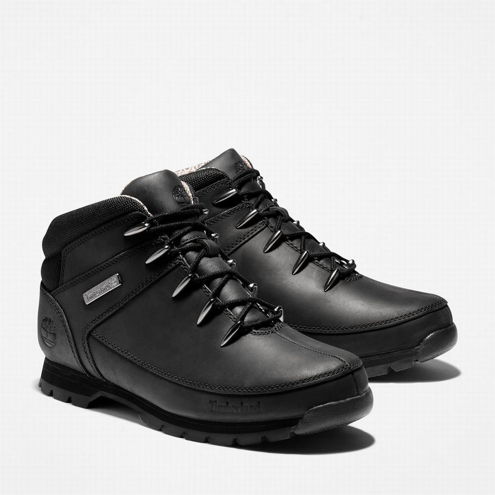 Timberland Euro Sprint Mid Hiker Yürüyüş Botu Erkek Siyah | TR-5924M