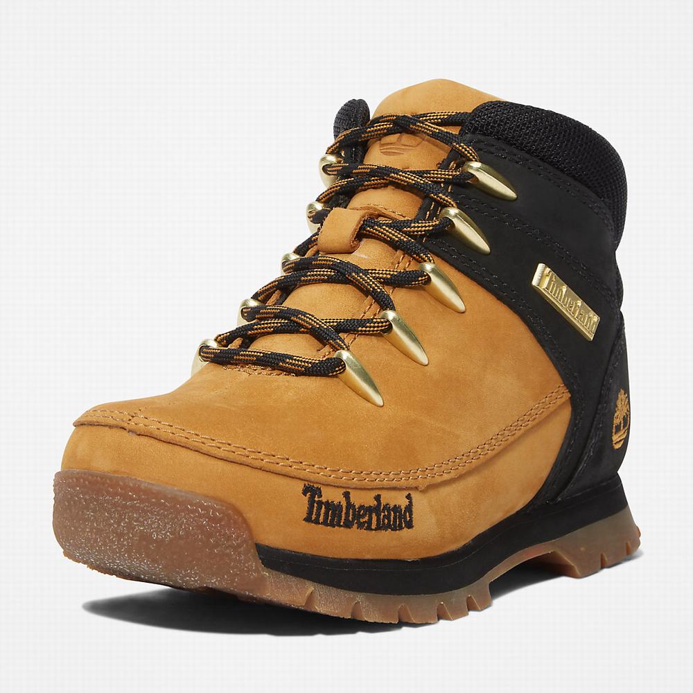 Timberland Euro Sprint Mid Hiker Yürüyüş Botu Çocuk Sarı Siyah | TR-7810Z
