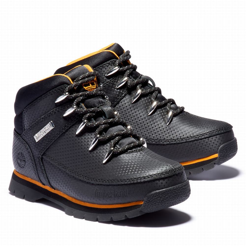 Timberland Euro Sprint Mid Hiker Yürüyüş Botu Çocuk Siyah | TR-8391C