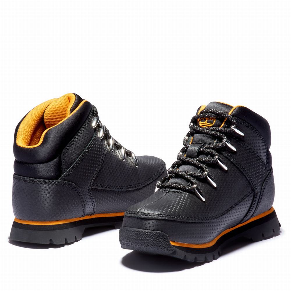 Timberland Euro Sprint Mid Hiker Yürüyüş Botu Çocuk Siyah | TR-8391C
