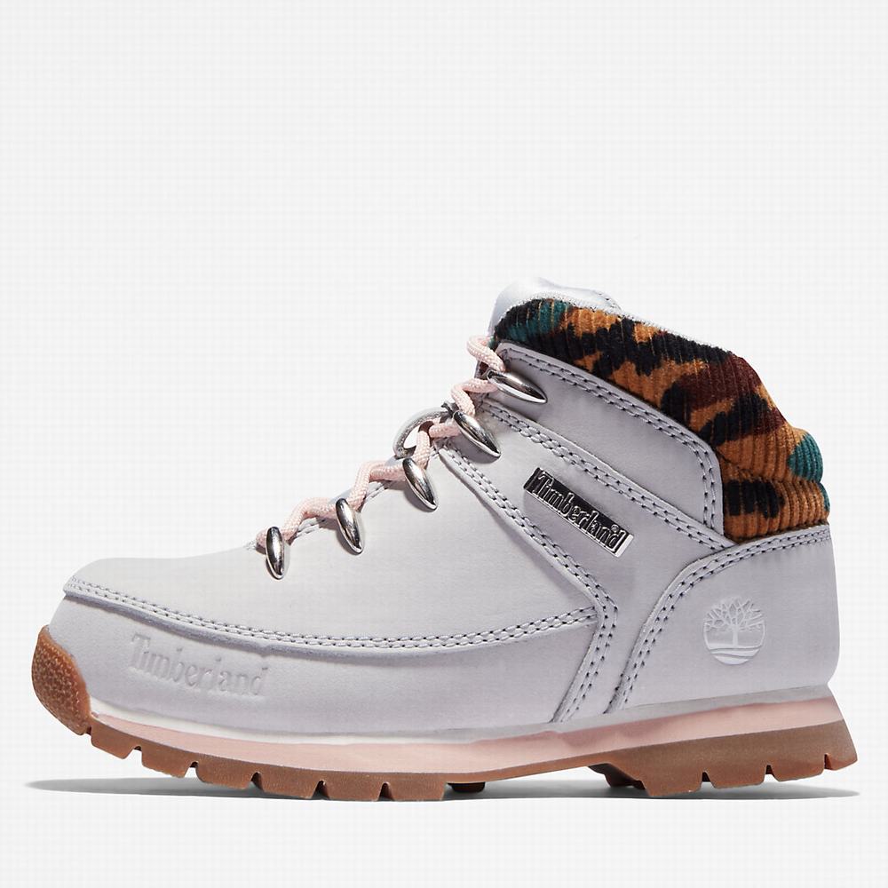Timberland Euro Sprint Mid Hiker Yürüyüş Botu Çocuk Açık Gri | TR-9407N