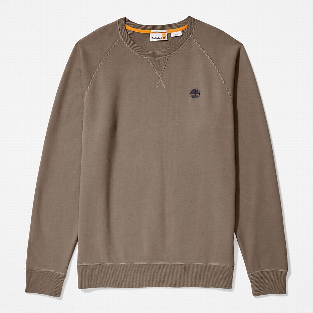 Timberland Exeter River Crewneck Tişörtü Erkek Koyu Yeşil | TR-5473Y