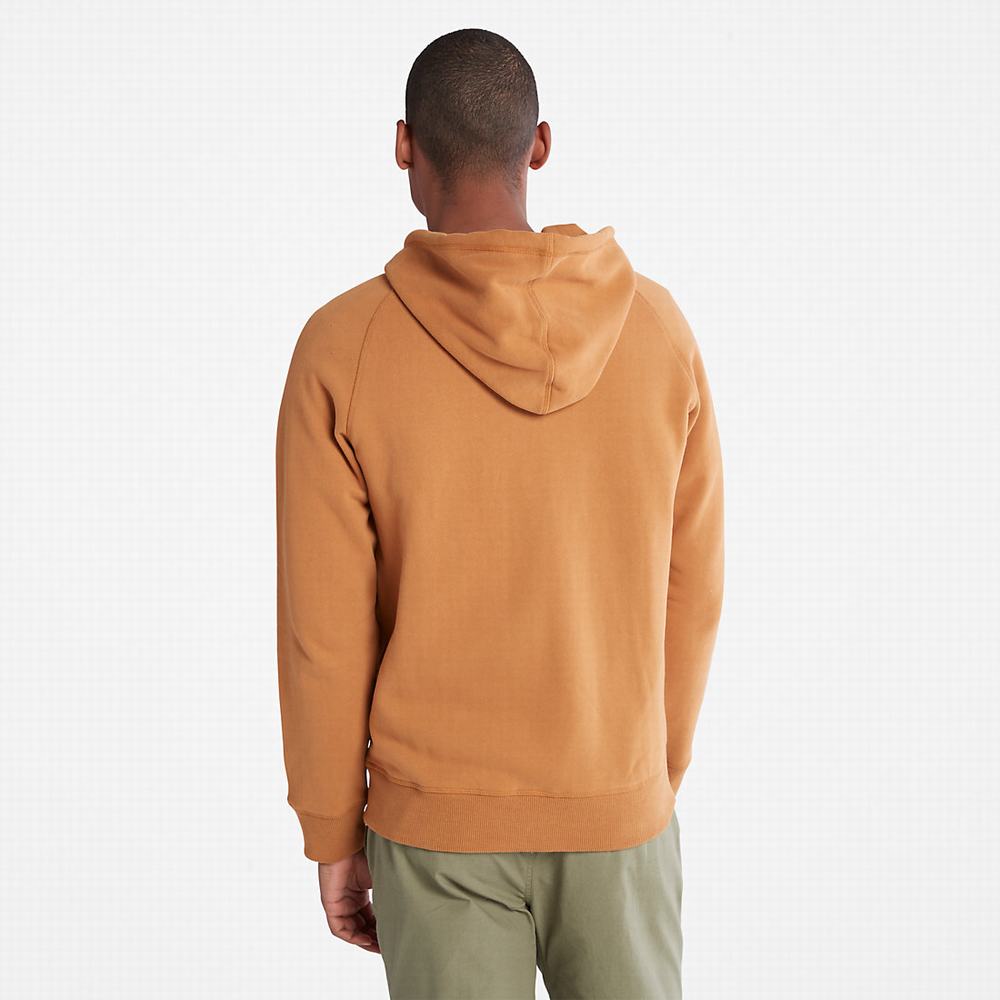 Timberland Exeter River Zip-Front Fleece Kapüşonlu Sweatshirt Erkek Açık Kahverengi | TR-5186M