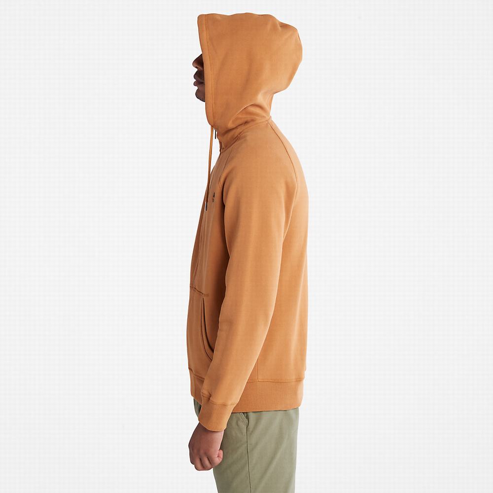 Timberland Exeter River Zip-Front Fleece Kapüşonlu Sweatshirt Erkek Açık Kahverengi | TR-5186M