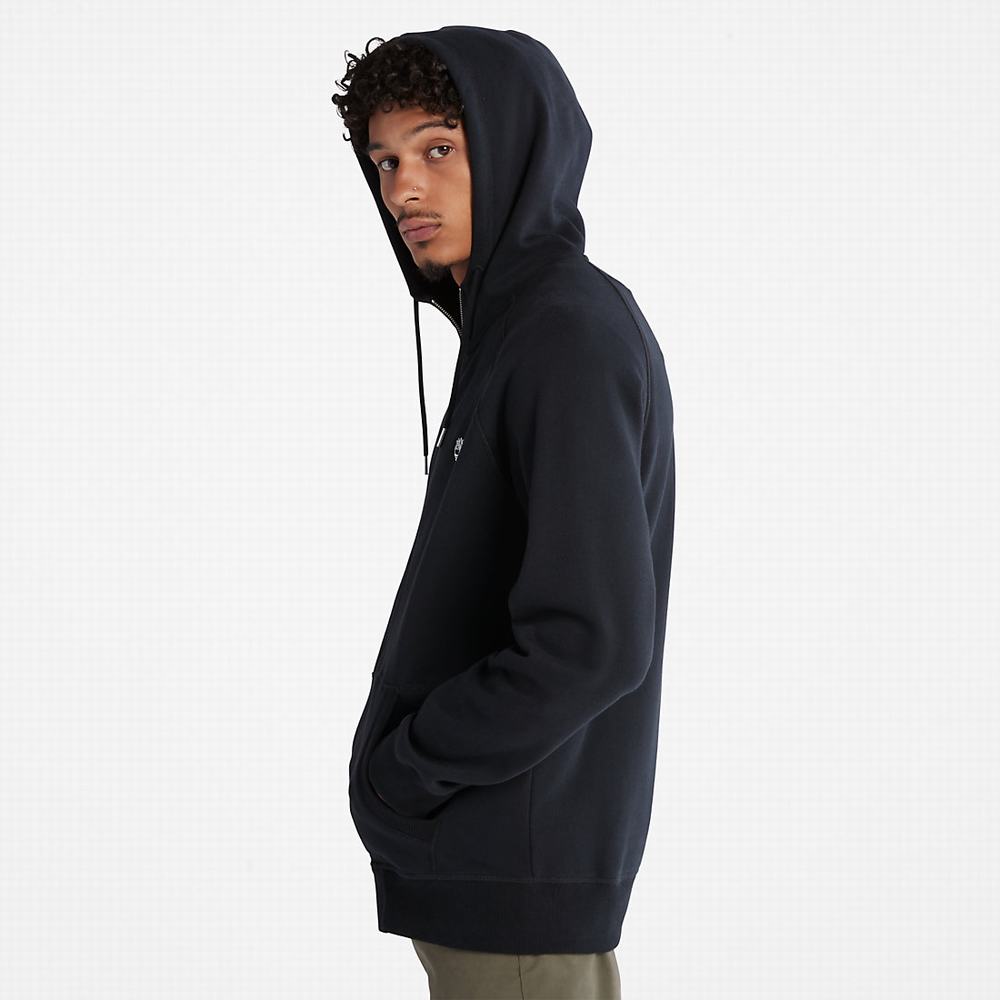 Timberland Exeter River Zip Kapüşonlu Sweatshirt Erkek Siyah | TR-9215E