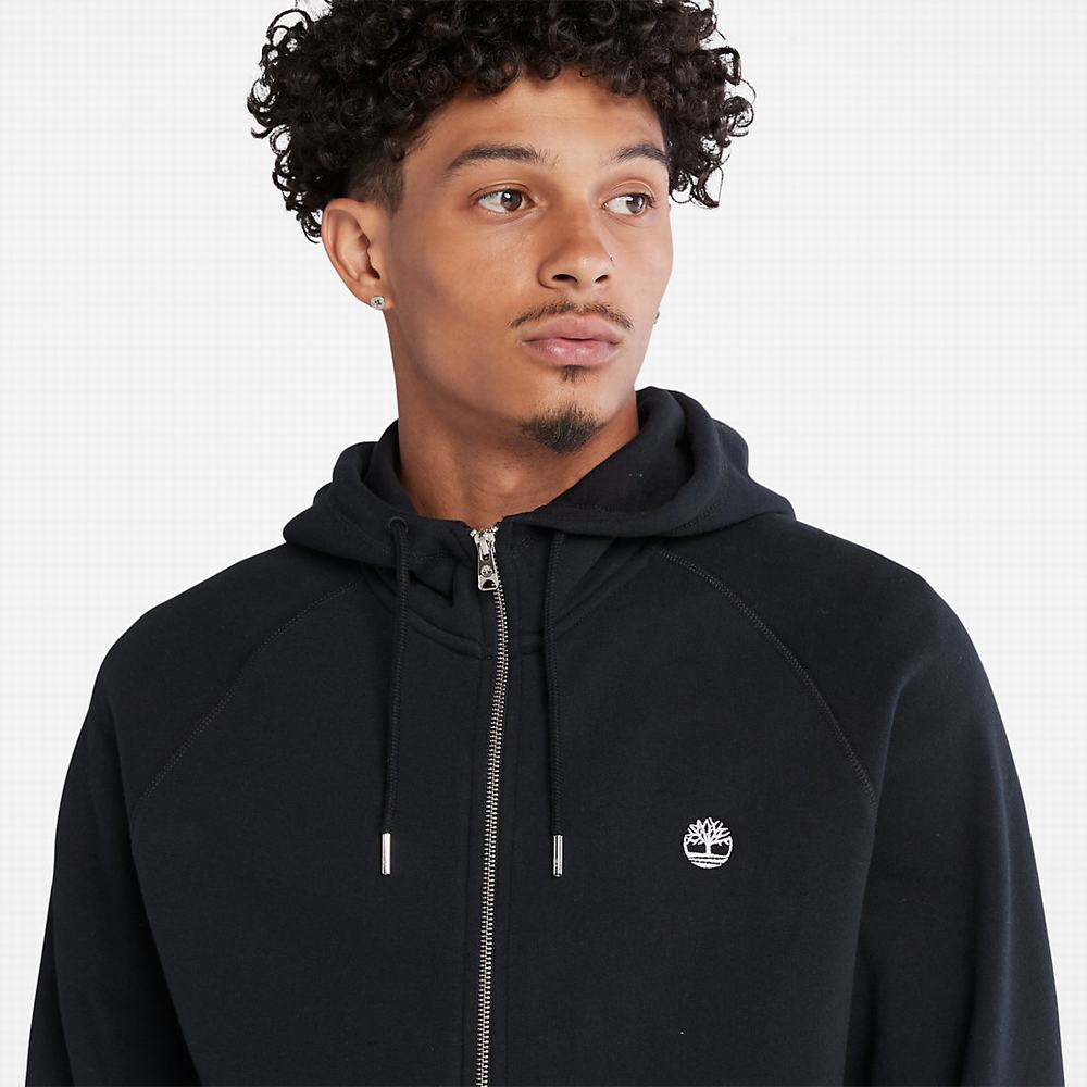 Timberland Exeter River Zip Kapüşonlu Sweatshirt Erkek Siyah | TR-9215E